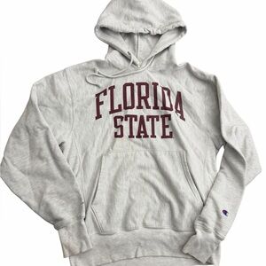 Champion Florida State Seminoles Hoodie Medium Gray Reverse Weave‎